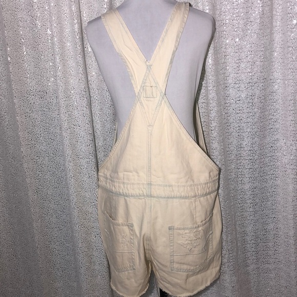 NWT American Eagle Distressed Overall Shorts - Picture 5 of 7